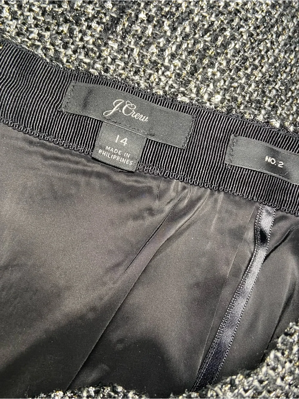 J.CREW Womens 14 No. 2 Pencil Skirt Sparkling Constellation Tweed